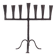 7-branch wrought iron Menorah candle holder, 1950s