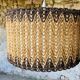 Vintage sisal / jonc de mer pendant light circa 1970's