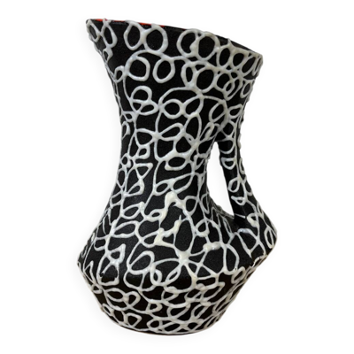 Vase Vallauris vintage de forme libre