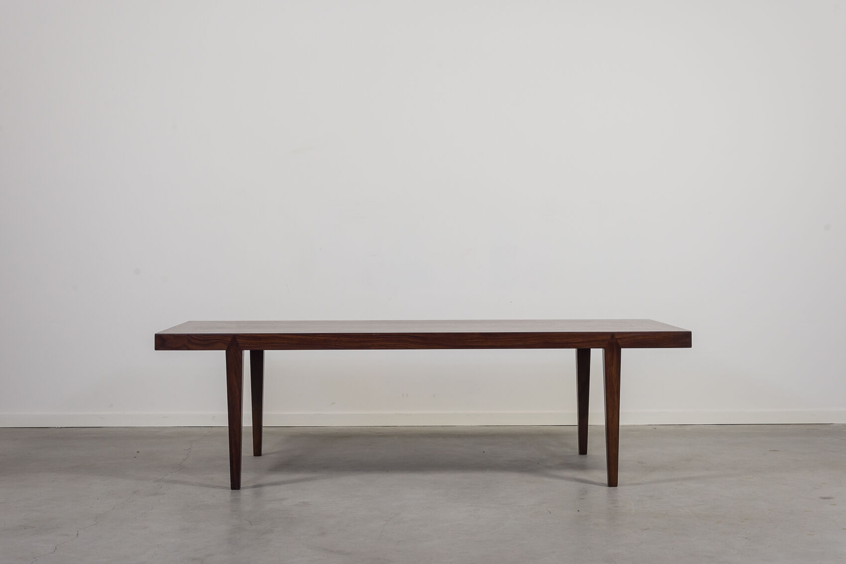 Rosewood coffee table by Erik Severin Hansen for Haslev, 1960s.