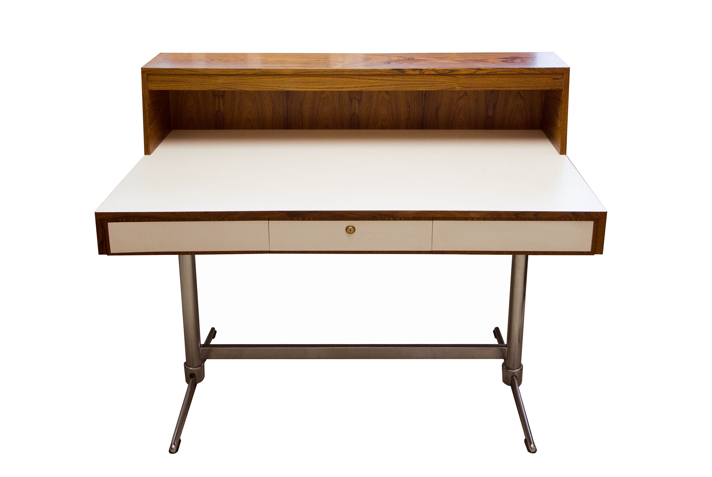 70s Desk in rosewood and chrome