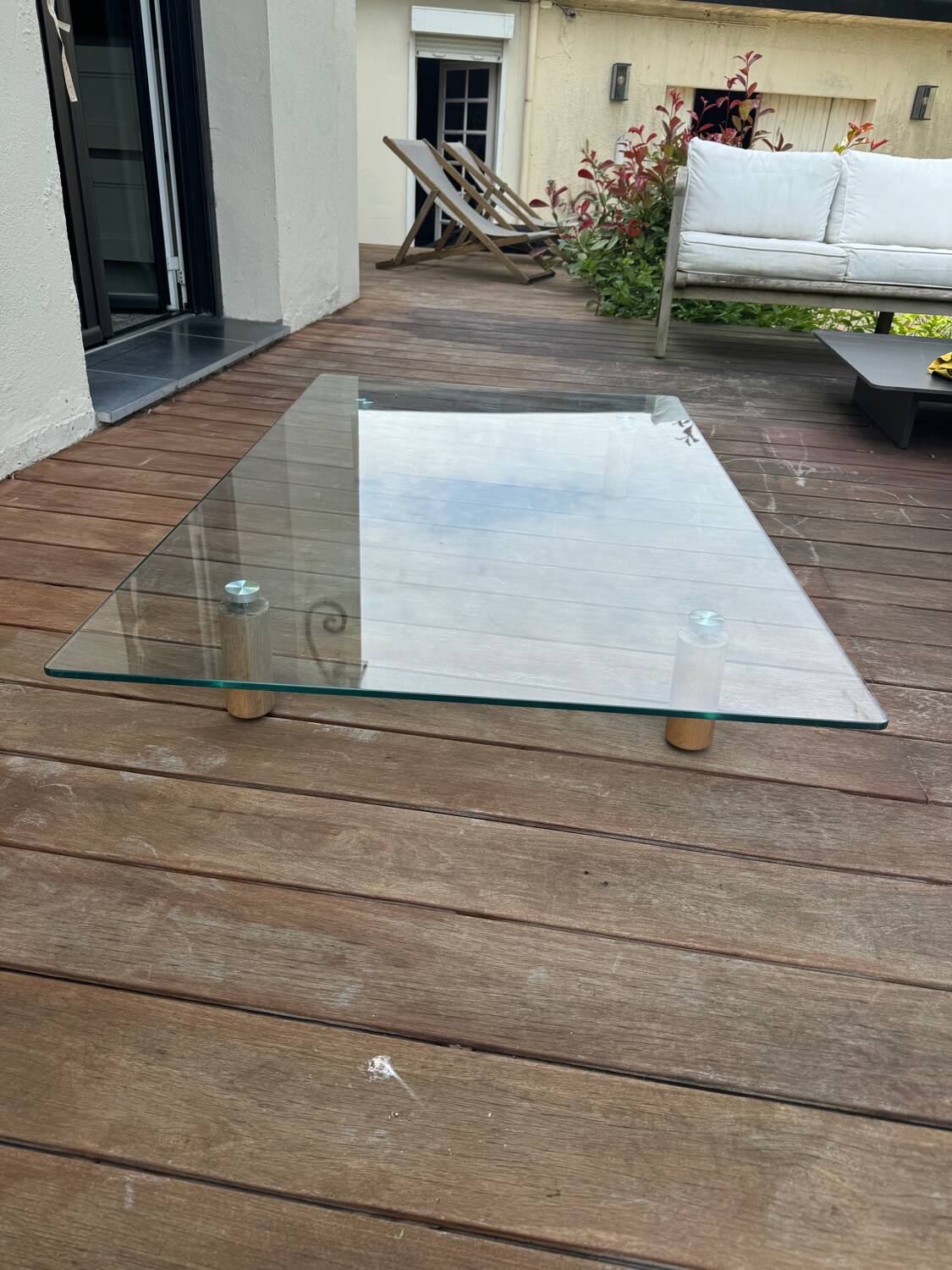 Glass coffee table