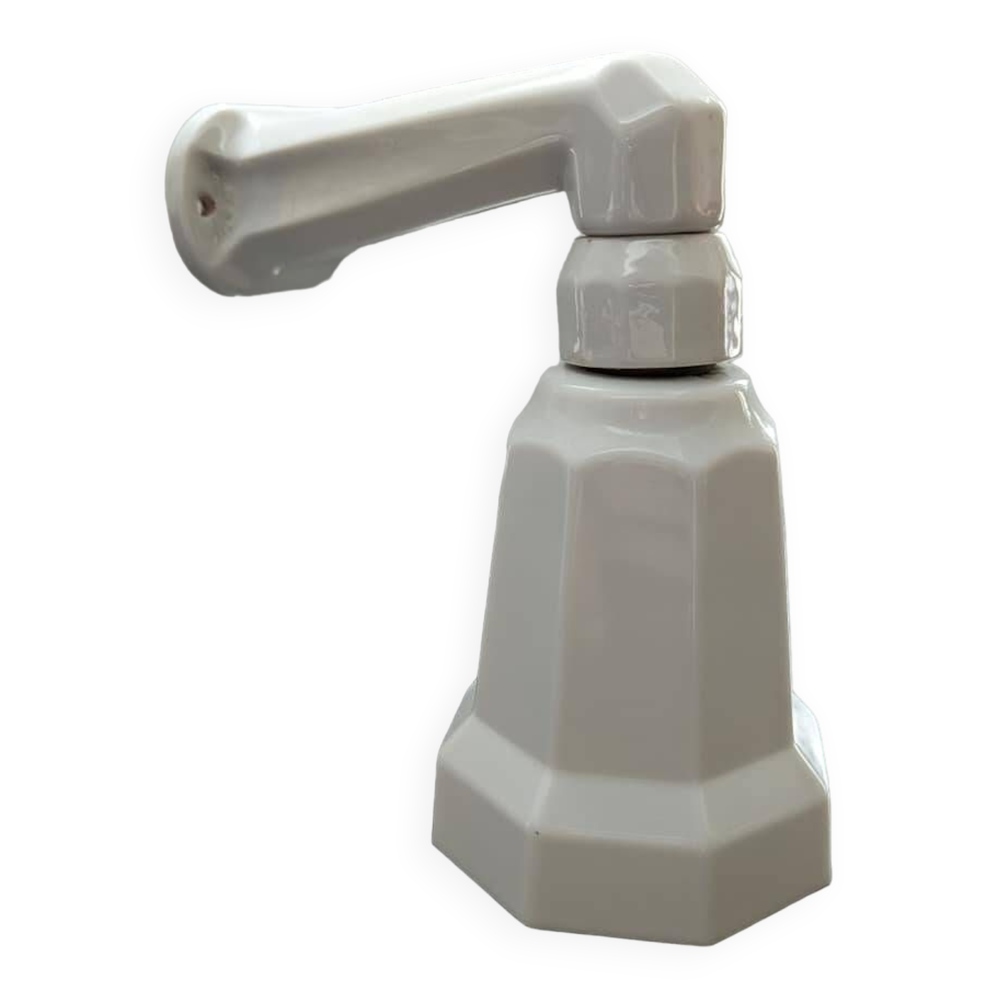 Old white porcelain wall lamp art deco bathroom 1930 opaline tulip 1930