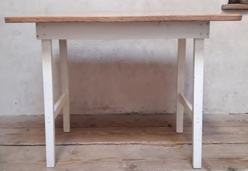 Side table 90,8x50,8cm vintage compass legs