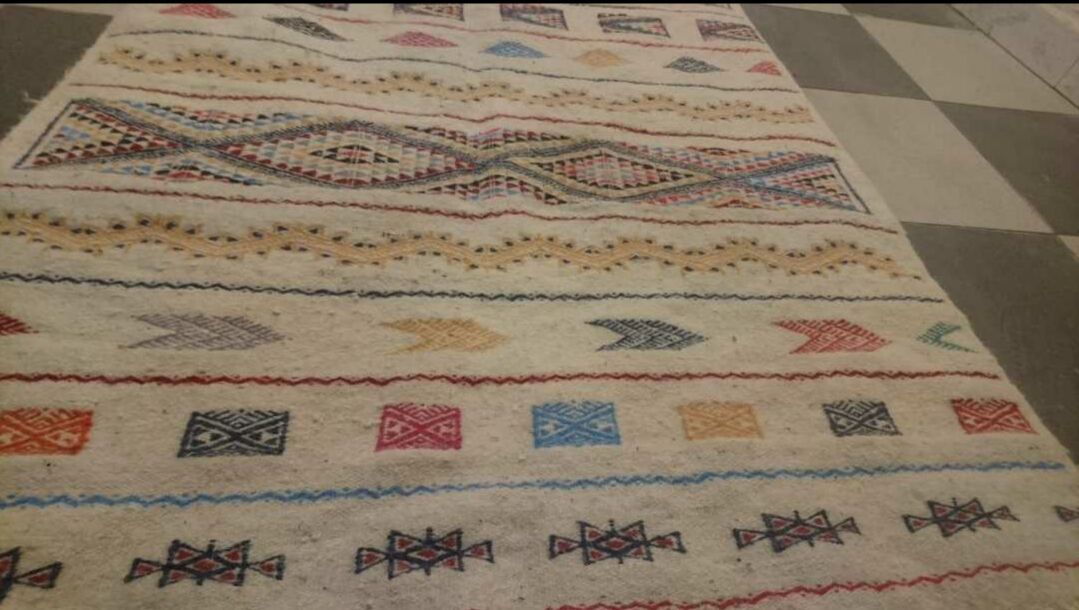 Multicolor rugs Handmade wool 160x90cm
