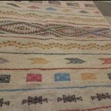 Tapis multicolore fait à la main en laine 160x90cm