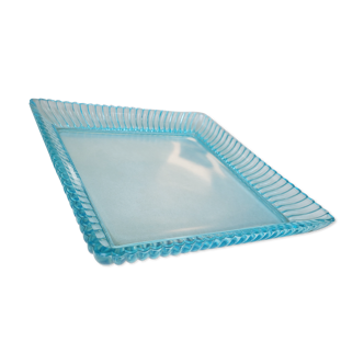 Empty blue glass pocket