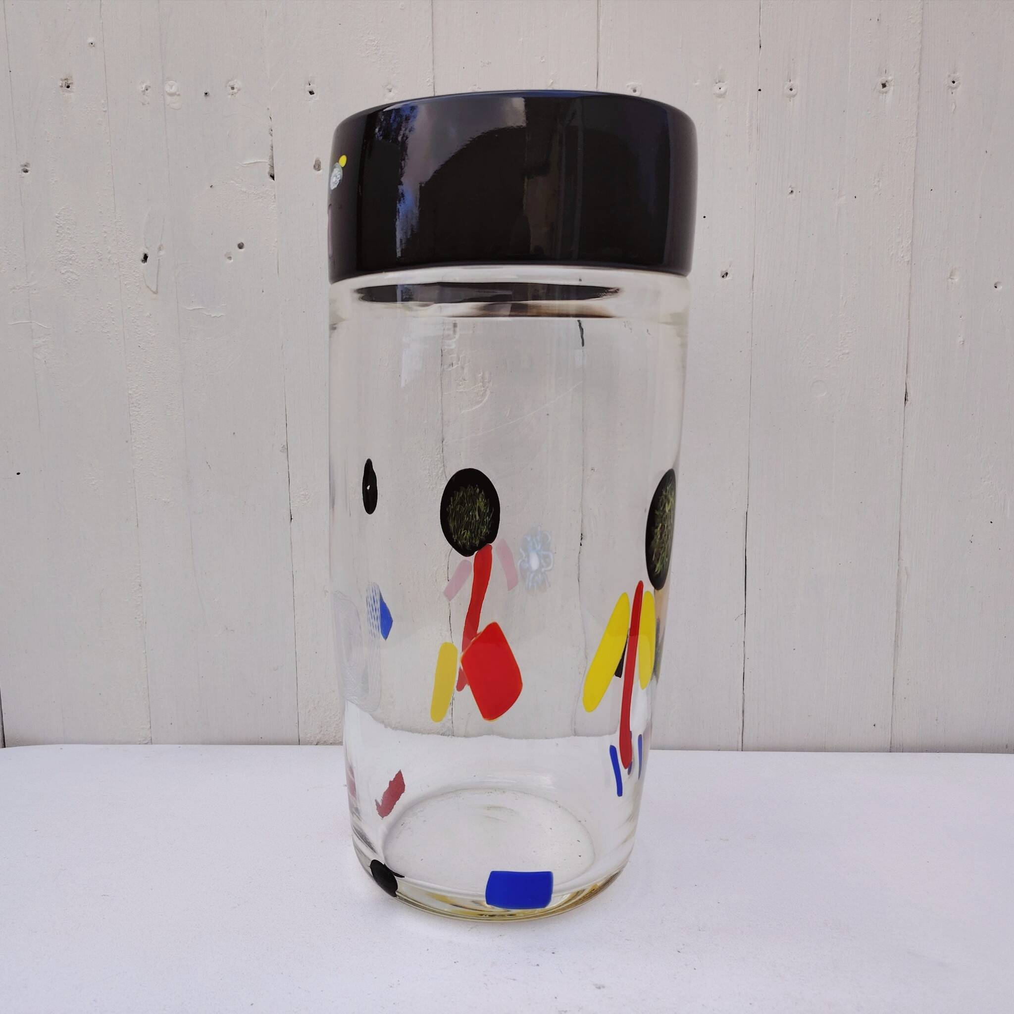 Large vase, blown glass, Murano, Paolo Crepax