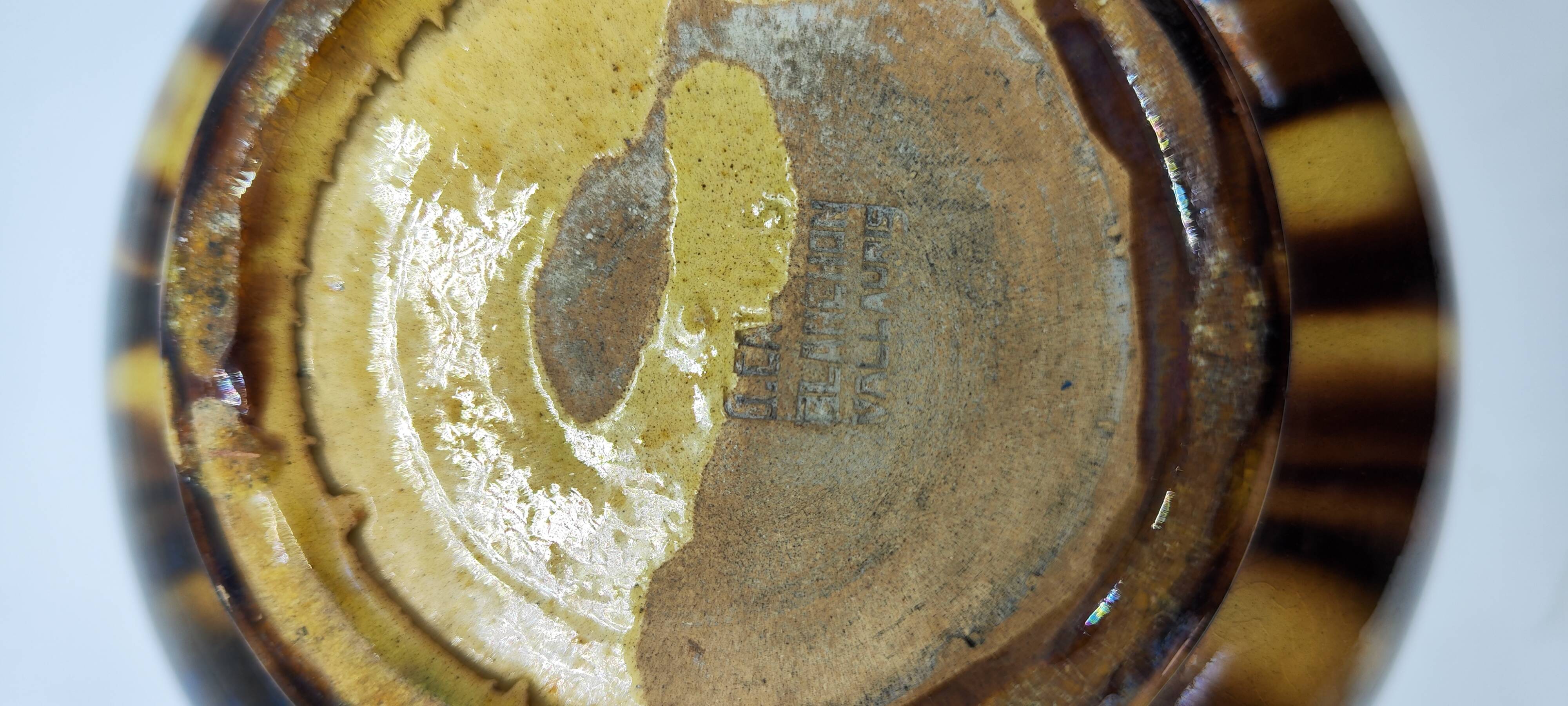 old Vallauris ceramic vase ceramist Calvas Blanchon h 19 cm