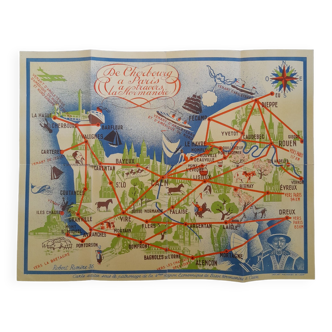 Carte Souvenir de Normandie année 30