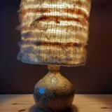 70's ceramic and wool lamp