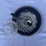 Sucrier cristal et sa coupe inox