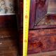Important library Louis-Philippe 270 cm flamed mahogany 19th century dismantled