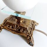 Vintage alabaster and brass lamp