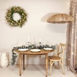 Restored solid oak round table