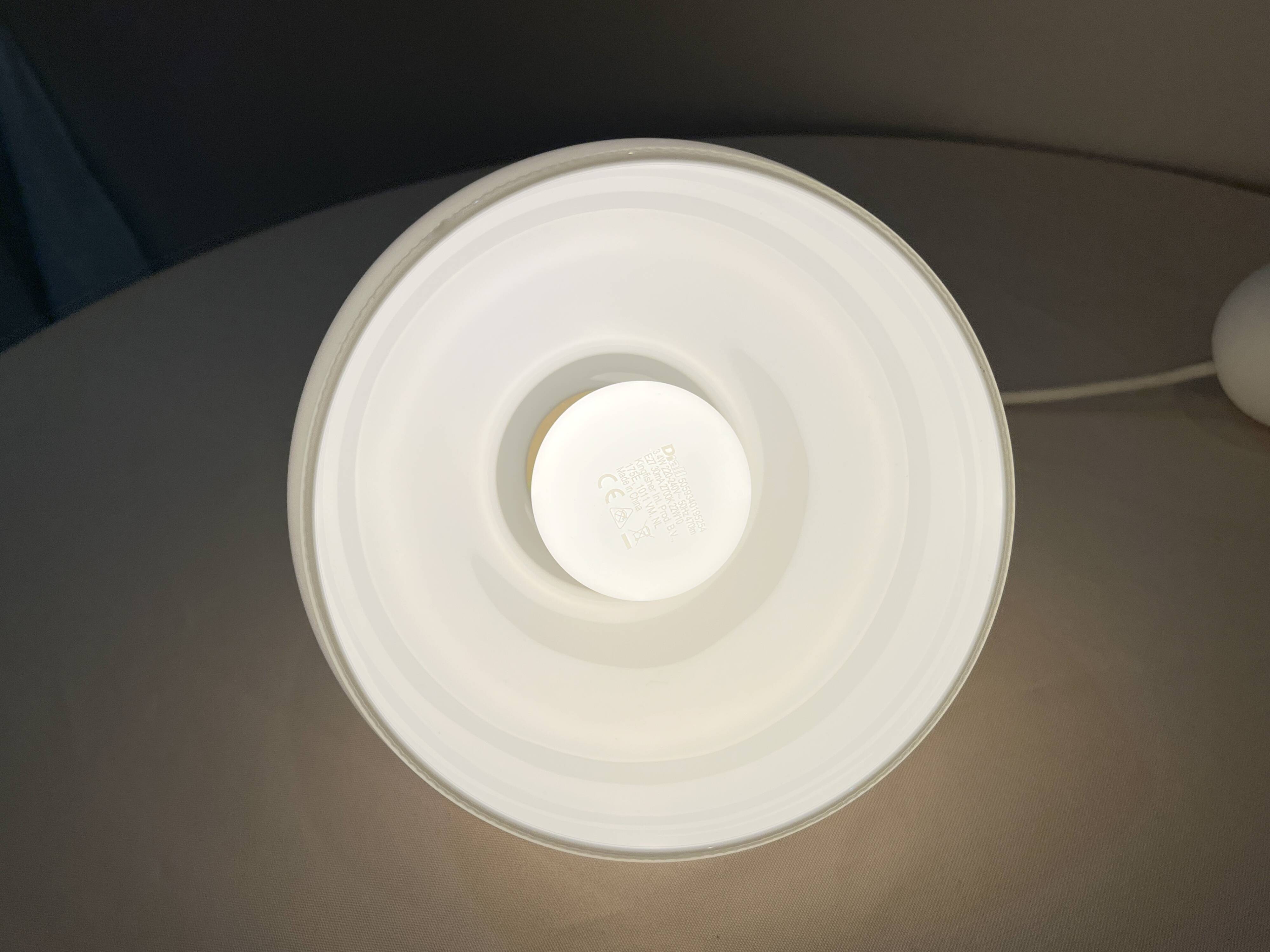 Opaline pendant light in white glass from the 60s and 70s vintage Free form