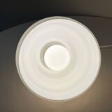 Opaline pendant light in white glass from the 60s and 70s vintage Free form
