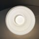 Opaline pendant light in white glass from the 60s and 70s vintage Free form