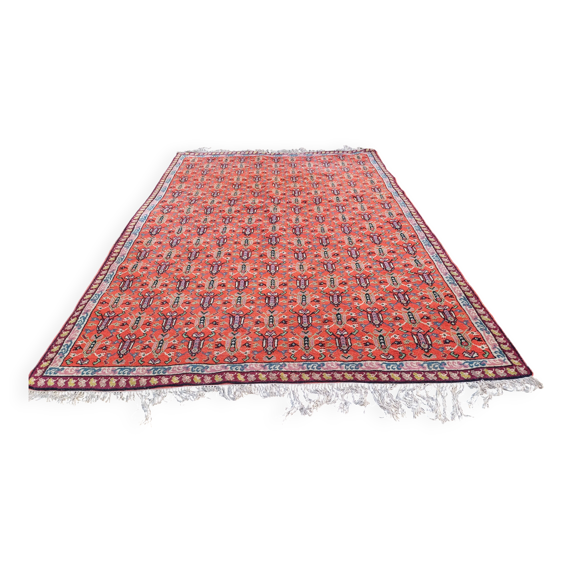 Moroccan hand-knotted wool rug