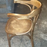 Curved wood office chair