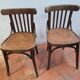 Paire de chaises de bistrot anciennes déco sur le dessus 8
