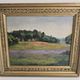 Oil Painting on Cardboard - Landscape of Flowering Hills - Not Signed