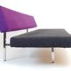 Sofa bed Gijs van der Sluis purple anthracite kvadrat wool upholstery