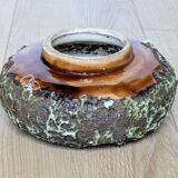 ceramic ashtray – France, 1960s – volcanic enamel