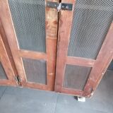 Vintage wooden wardrobe, 4 doors, cloakroom style.