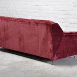 Mid-Century Italian Velvet 3-seater Sofa, 1950's