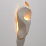 Coral 2 white stoneware wall light
