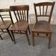 Set of 4 dark vintage bistro chairs