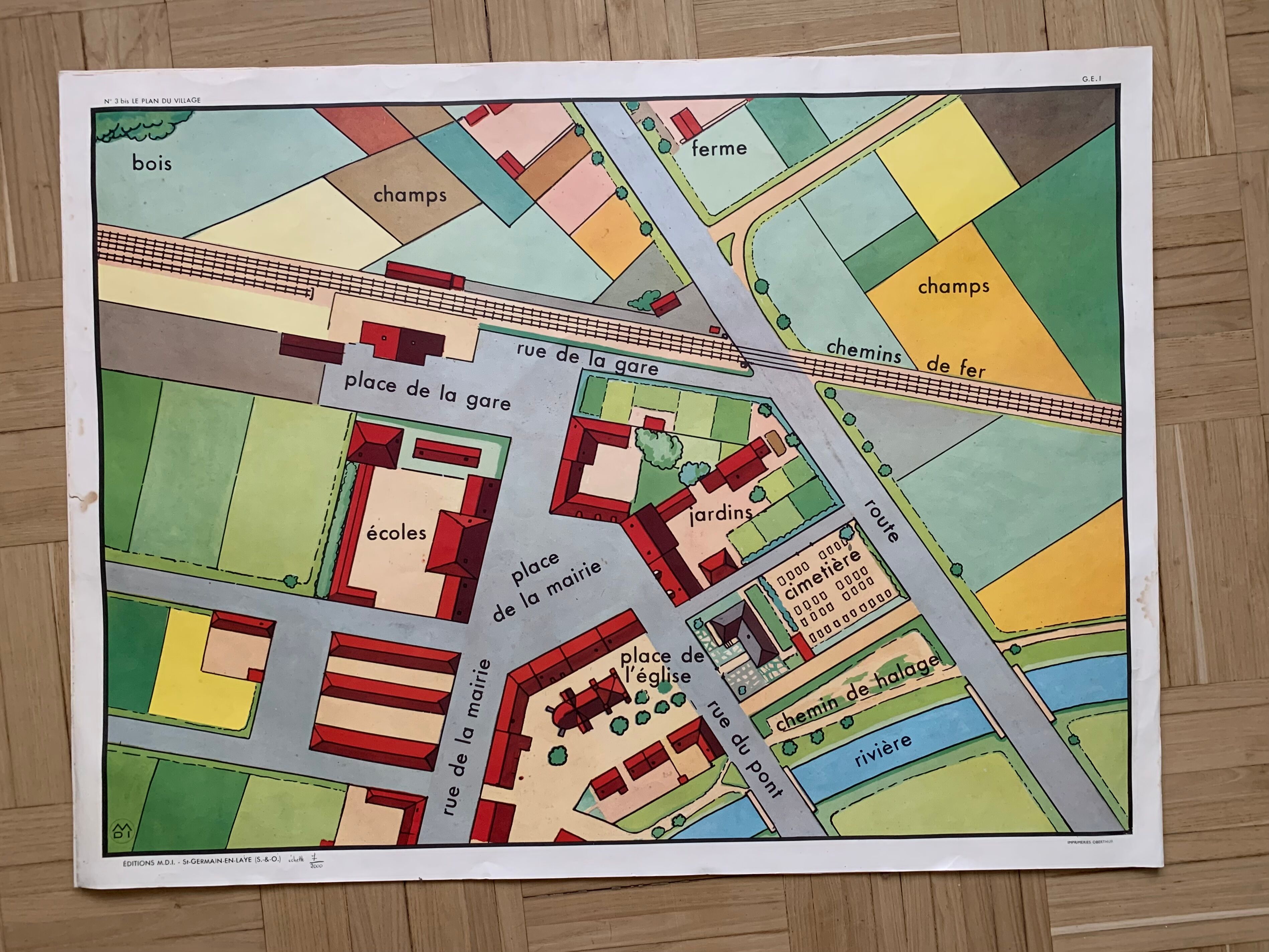 Pedagogical school poster frame