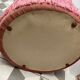 Round pouf pink velvet