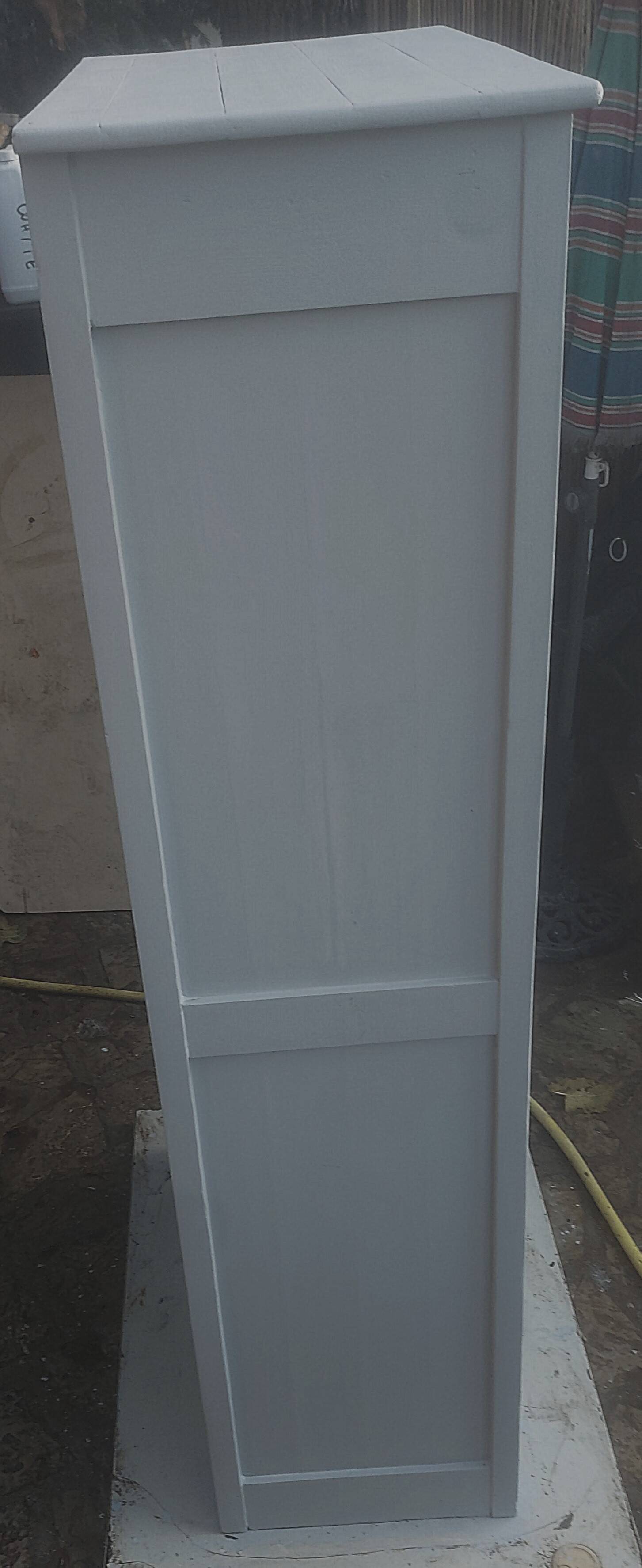 beautiful Parisian wardrobe 2 doors light gray 1920/40 + key