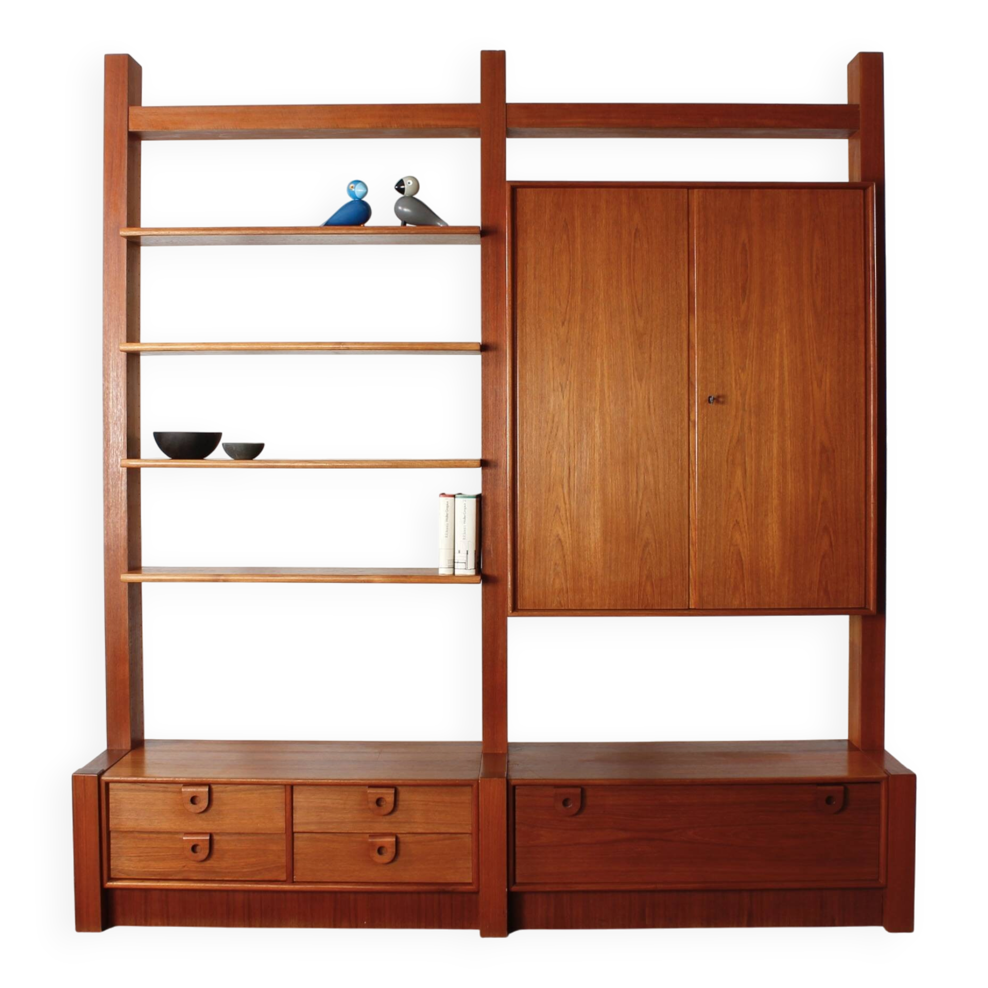 Teak cabinet shelf wall unit RT Möbel Ristenpatt design vintage