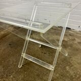 Vintage folding plexiglass table