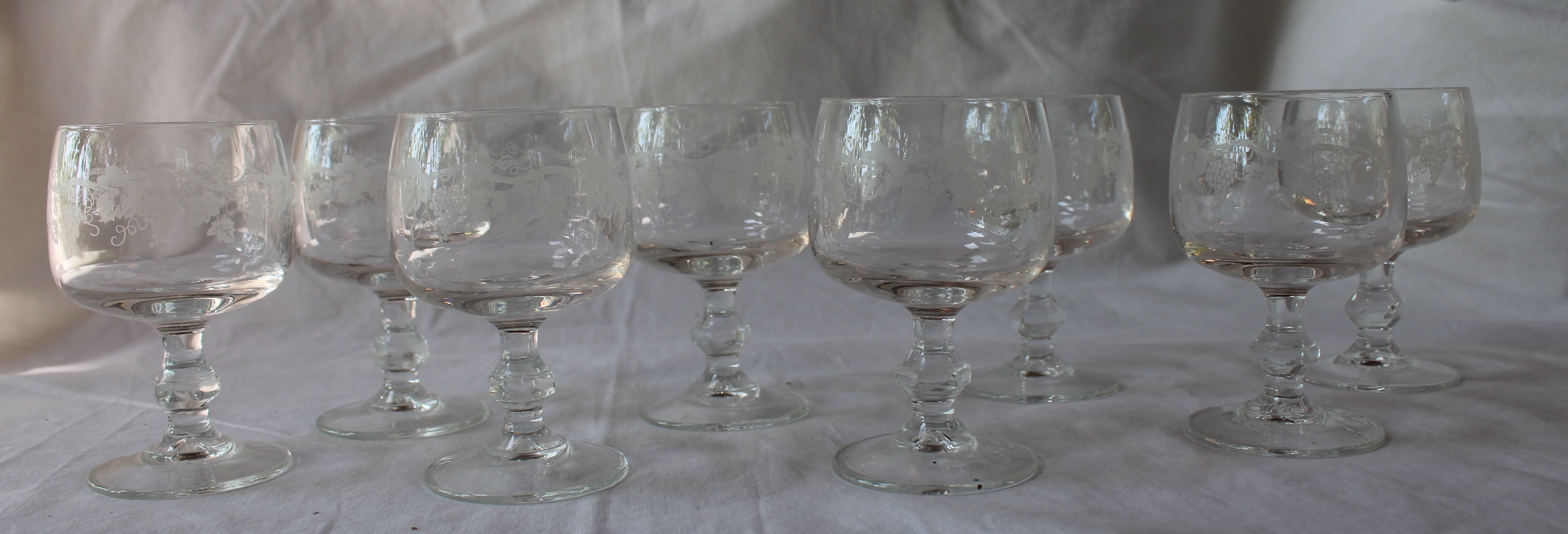 8 Sarment Luminarc liqueur walking glasses