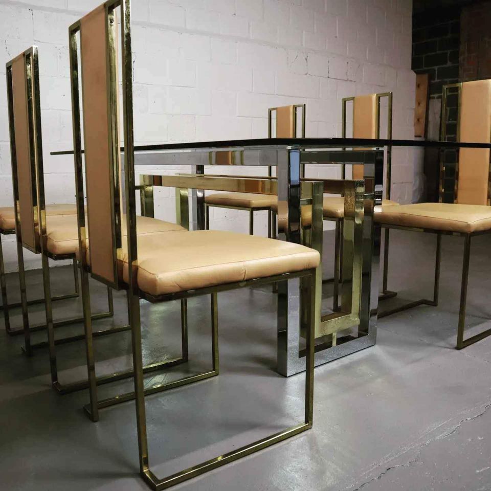 Italian dining room set by Renato Zevi from the 70's