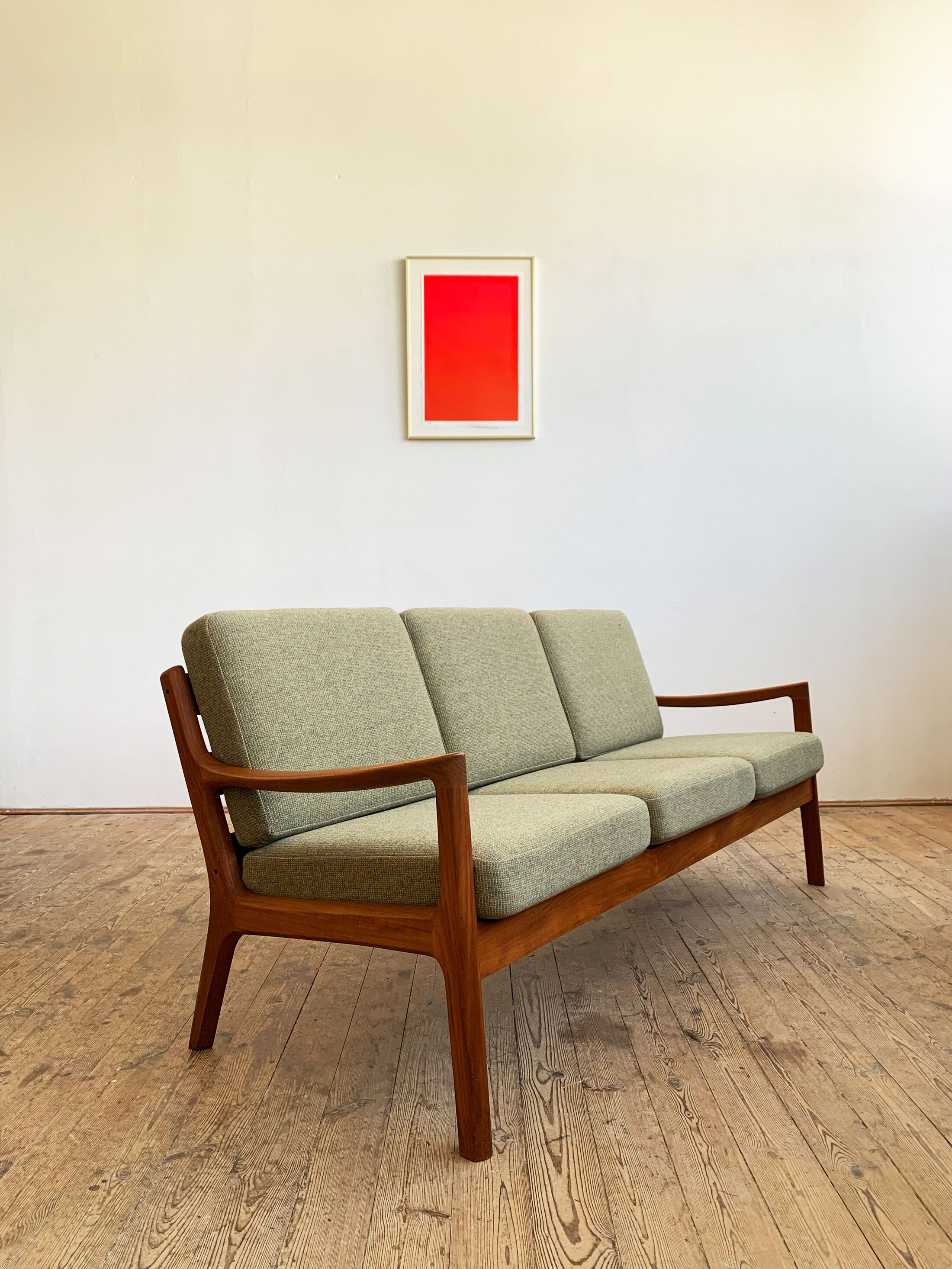 Mid-century modern teak sofa, senator series by Ole Wanscher for Cado