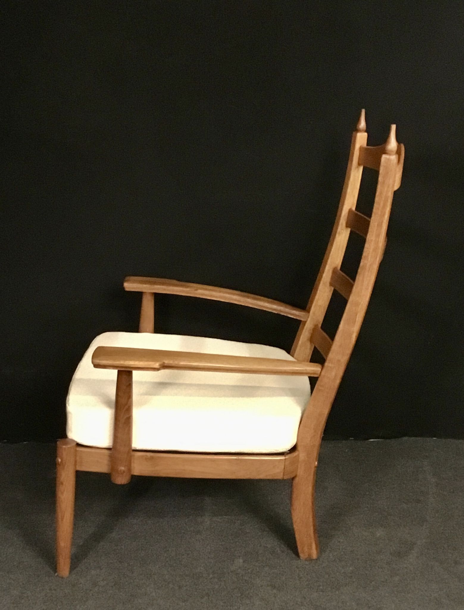 Pair of armchairs and foot rest 20th century
