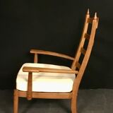 Pair of armchairs and foot rest 20th century