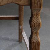 Set of 6 vintage Danish oak razorblade highback chairs by H. Kjærnulf, 1960s