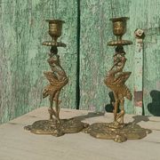 Bougeoirs anciens en bronze