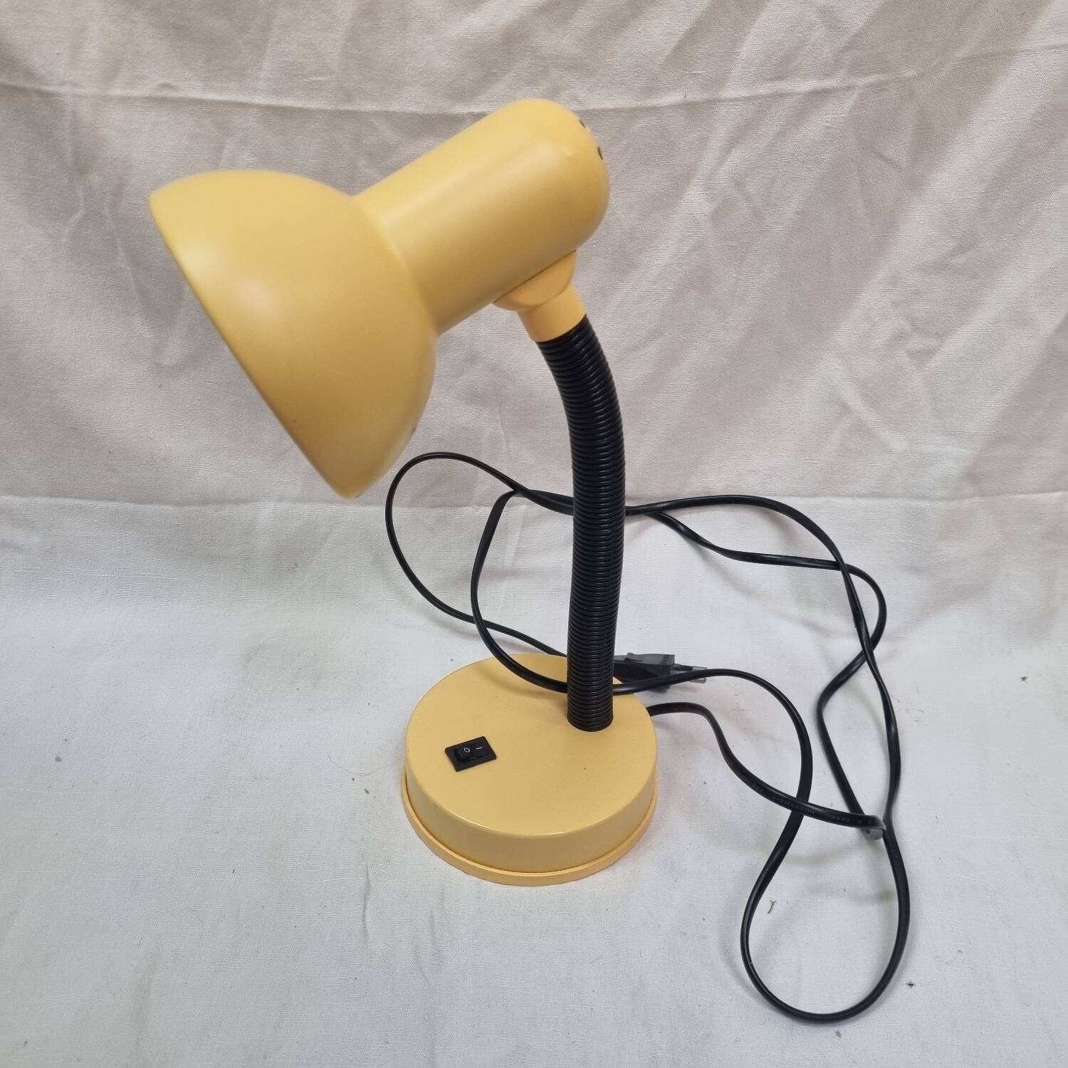 Yellow metal desk lamp