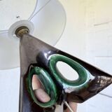 Paire de lampes céramiques forme libre triangle