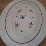 Oval earthenware plate Gien – Anthéor model – Hand-painted decoration