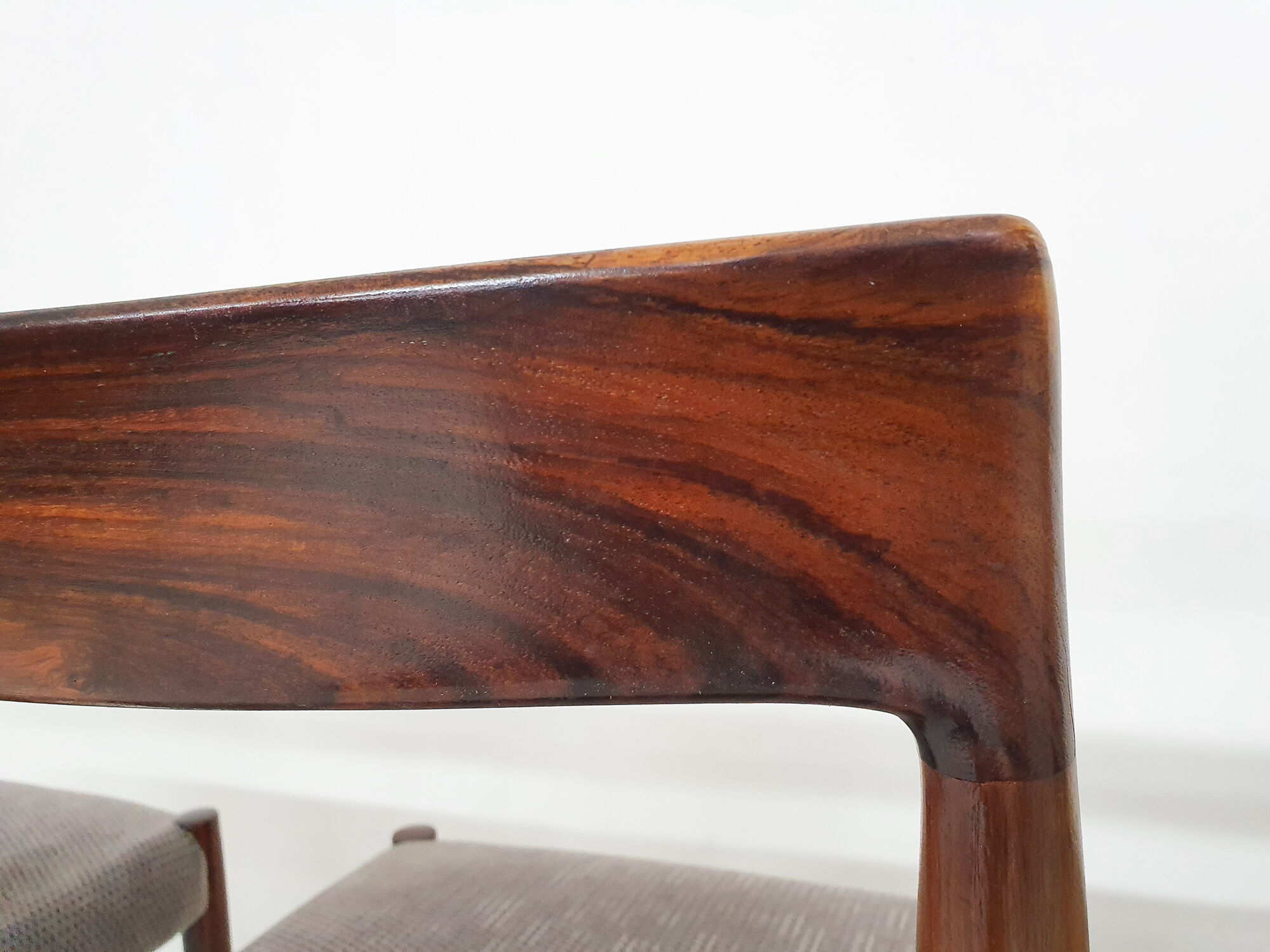 Set of four rosewood dining chairs by Lubke, Germany 1960's