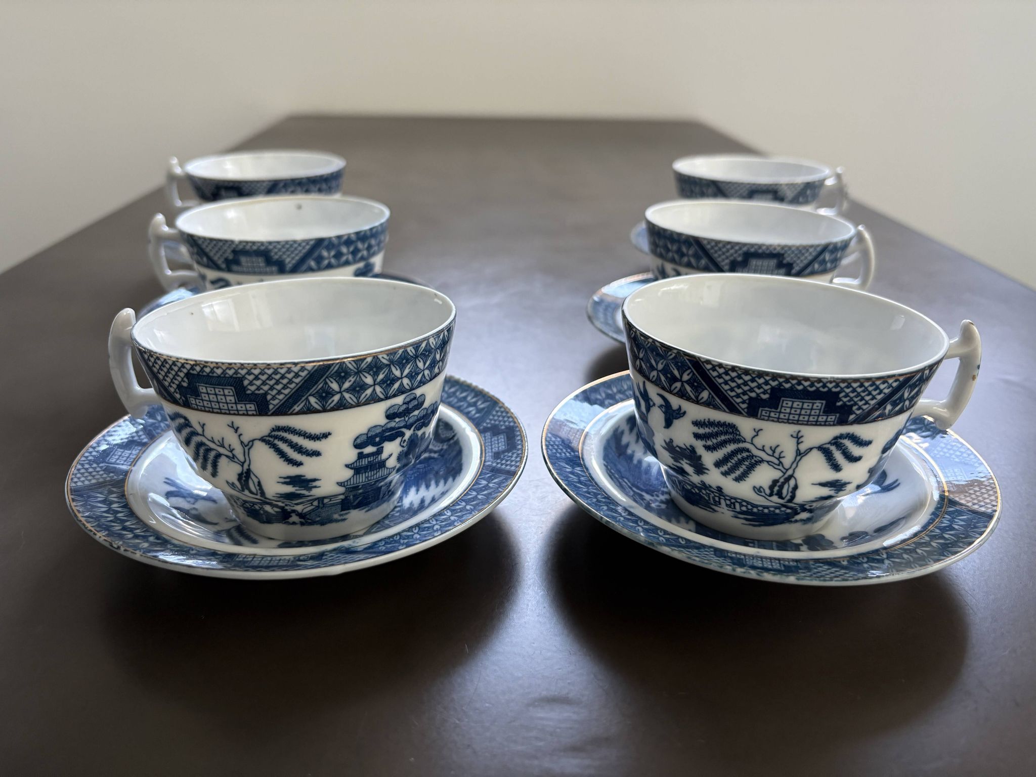 6 Tasses porcelaine de Chine