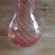 Vintage glass vase red border